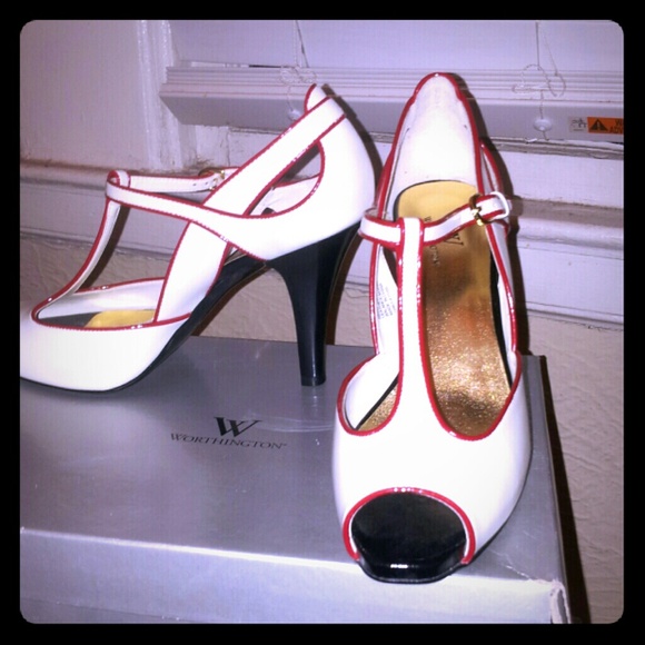 White and Red heels!!((Hold))