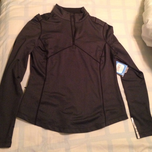 Black athletic quarter zip