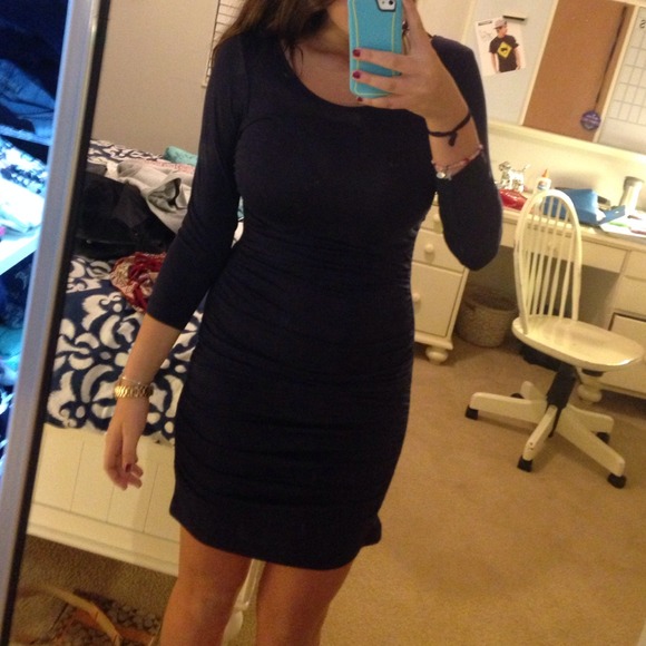 h&m navy dress NWT