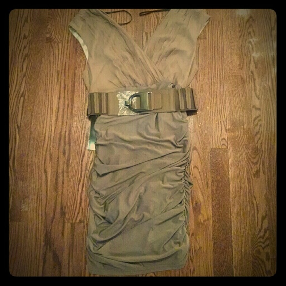 Bebe Kammy Belted Pencil Dress!!!!!