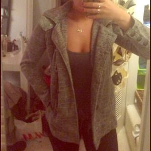 Hurley Warm Sweater Coat-- gray