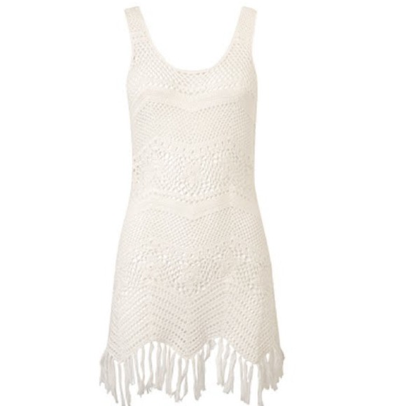 F21 white crochet dress