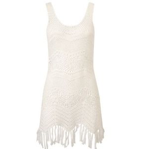 F21 white crochet dress