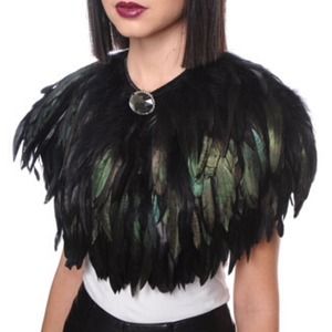 New F21 feather cape