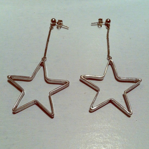 Silver Star Earrings - Picture 1 of 2