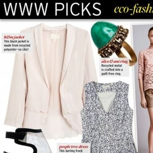 H&M 🌺 Scalloped Sheer Chiffon Blazer