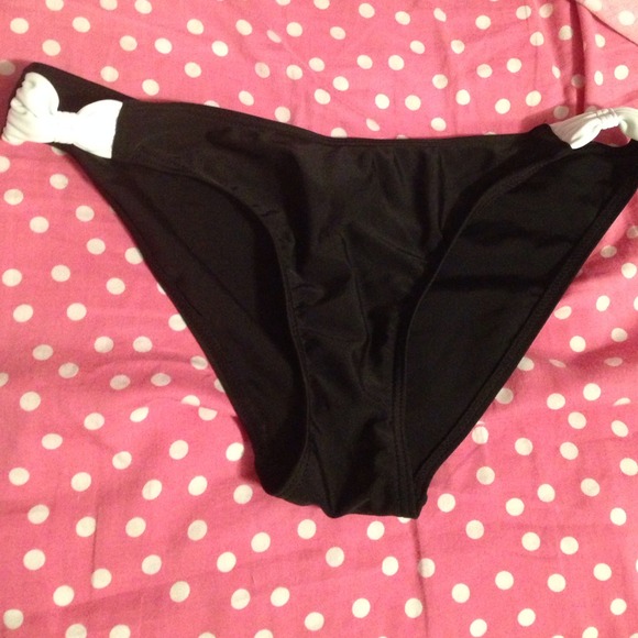 Black bow swim bikini bottoms!