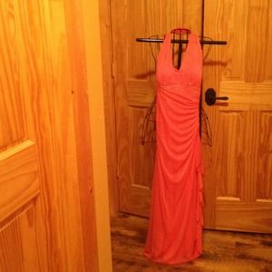 Bubble gum pink prom dress