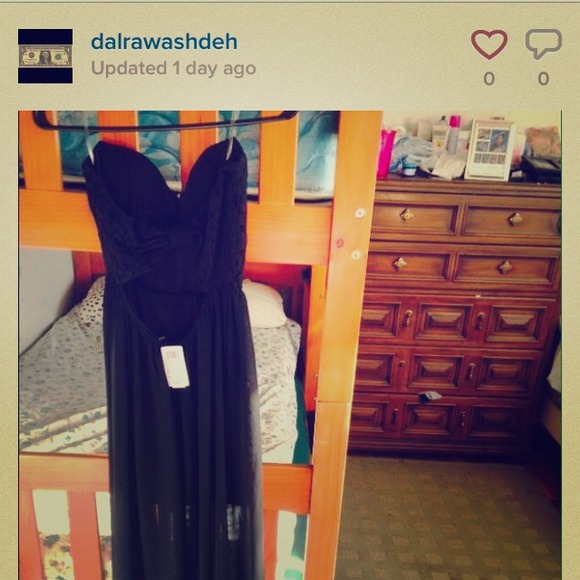 Tall black dress