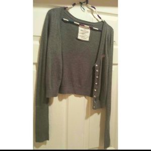Gray crop sweater