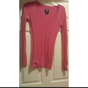 Long sleeve pink sweater