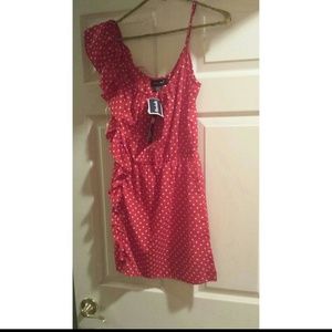 Red polkadot dress