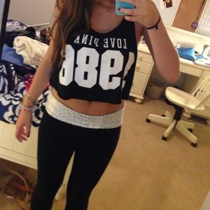 love pink crop top