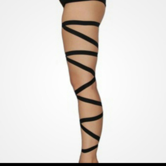 Set of two black leg wraps from raveready