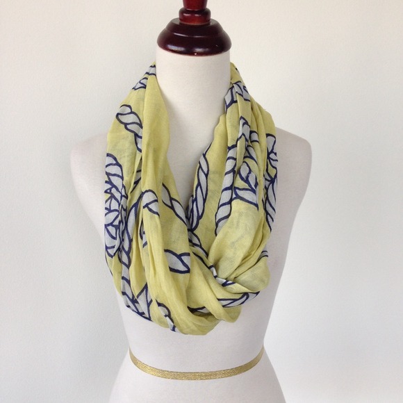 Nine West Accessories - Yellow sailor rope print scarf