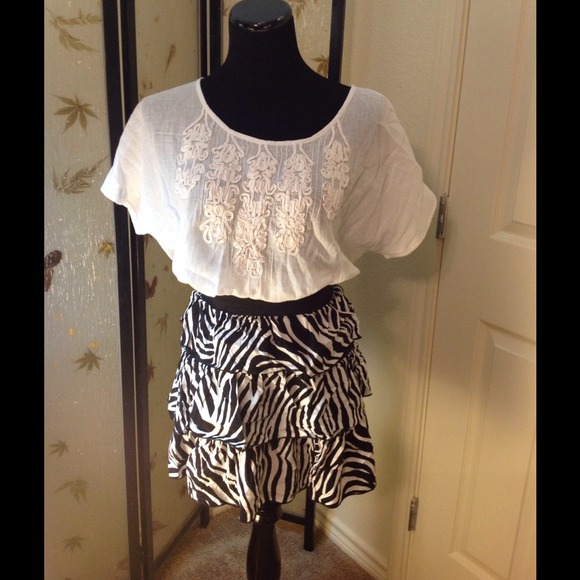 👘Zebra Print skirt and top bundle👘