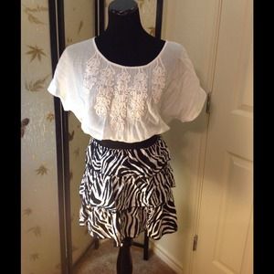 👘Zebra Print skirt and top bundle👘