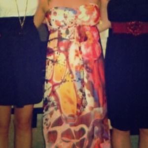 Xhilaration multi-colored maxi dress