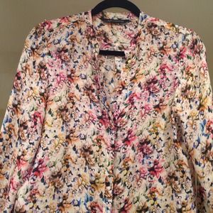 Zara floral blouse