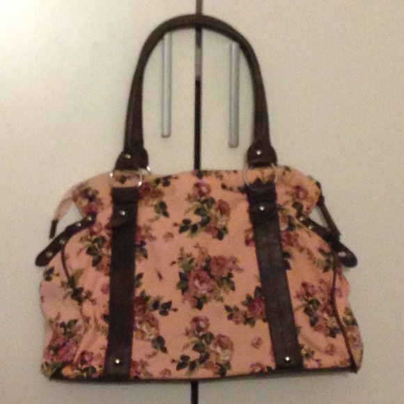Pink Floral Satchel