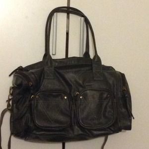 Grey Satchel Handbag