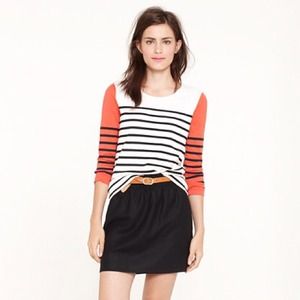 J. Crew colorblock stripe top, size S.