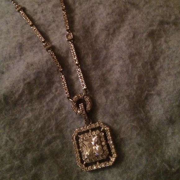 Art Deco cz necklace