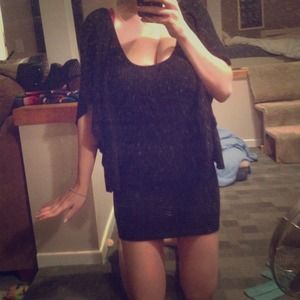 Little black knitted dress