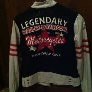 Harley Davidson lacs autographed jacket