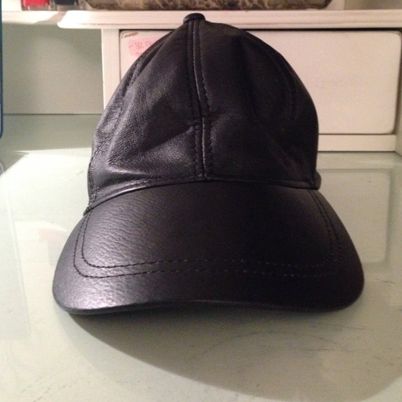 Asos leather baseball cap