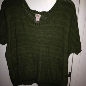 Green baggy sweater