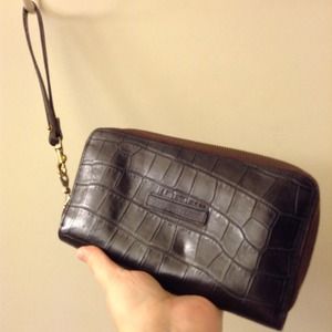 Vintage Dooney & Bourke Brown Croc Wallet/Clutch