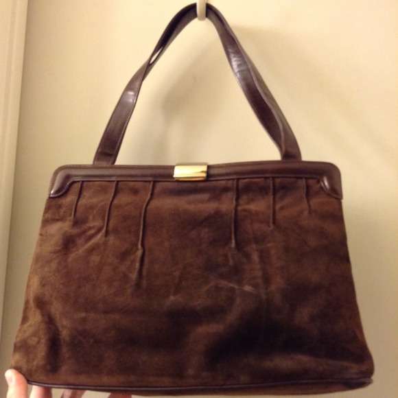 Authentic Vintage Salvatore Ferragamo Suede Purse - Picture 1 of 1