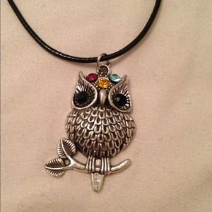 Sparkly owl necklace