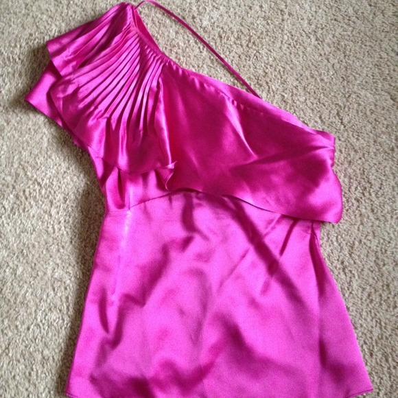 BCBG one shoulder blouse