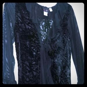 Gorgeous velvet and sheer lingerie