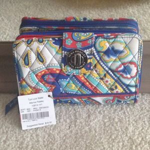 New Vera Bradley turn lock wallet