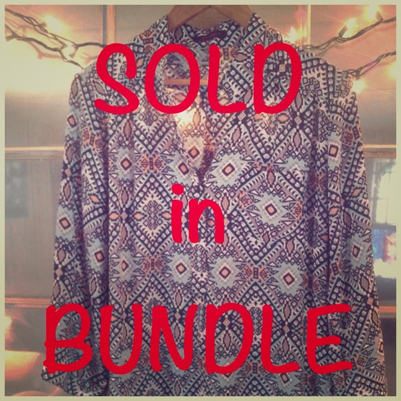 //SOLD\\ TRIBAL long sleeve blouse