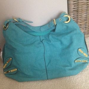 Teal big Buddha purse