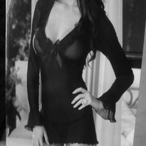 Beautiful sheer black lingerie with matching panty