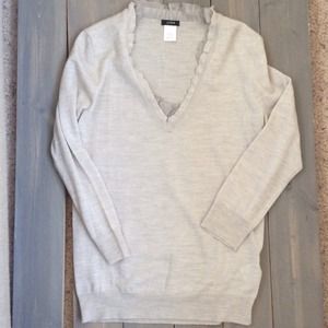 J.crew v neck with ruffled collar HOLD