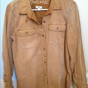 Madewell Tan Chambray Top