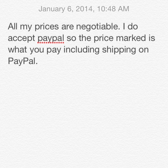 Negotiable prices