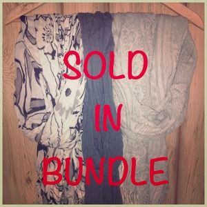 SOLD Lot of 3 Scarves!