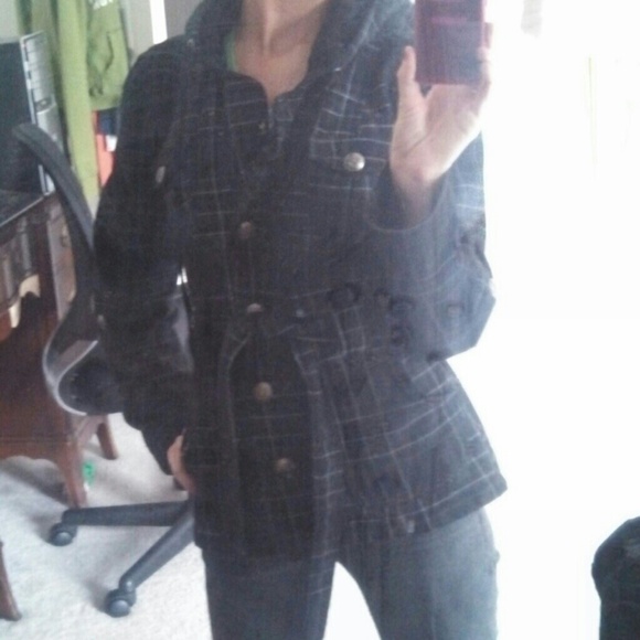 Black plaid jacket - Picture 2 of 4