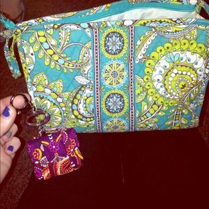 Vera Bradley large cosmetic case peacock