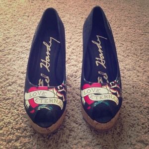 Ed hardy wedge heels