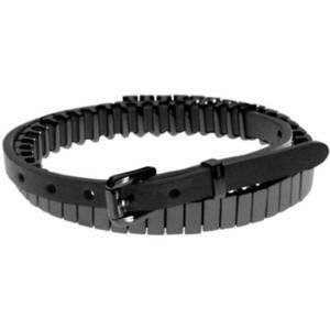 Michael Kors Leather Double-Wrap Bracelet, Black