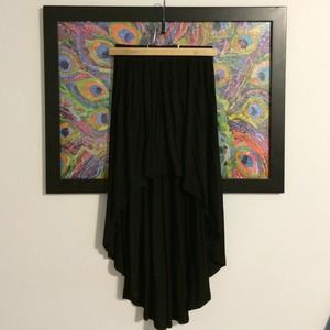 Sparkle & Fade black high low skirt