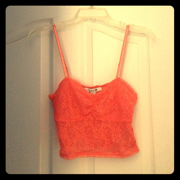 Coral pretty Bralette/crop tank top